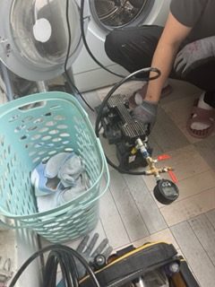 가압 시험과 가스 탐지 준비 공사일지